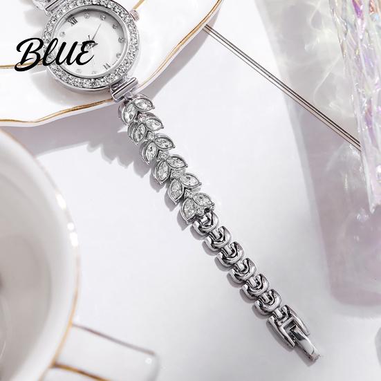 Elegant Women Watch Ladies Rhinestone Bracelet Luxury Quartz Round Dress