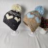 Fair Island wind age reduction love ear protection hairball wool hat women's ski warm cold show face small knitted hat