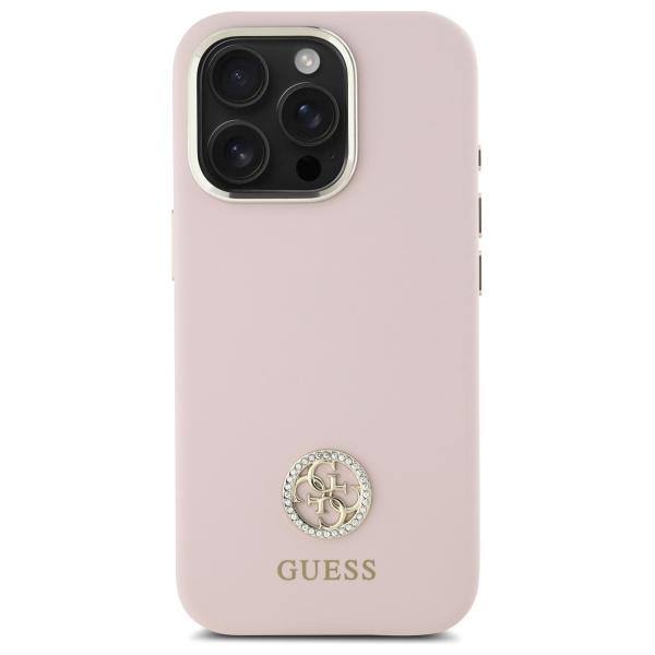 Guess Guhcp16Lm4Dgpp Iphone 16 Pro 6.3 Lysrosa/Pink Hardcase Silikon Logo Strass 4G