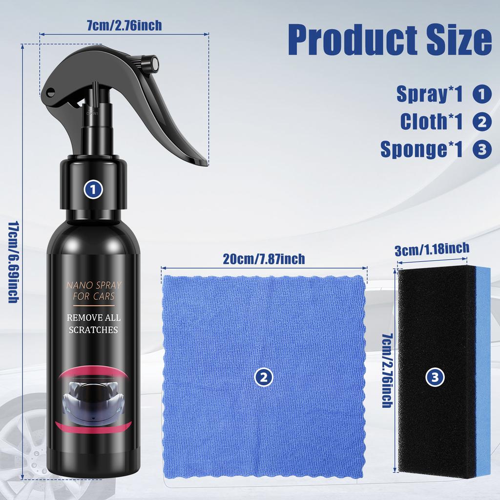 120ml Car Scratch Remover Coating Spray Auto Nano Ceramic Coating Polishing Spraying Wax Car Paint Scratch Repair Remover