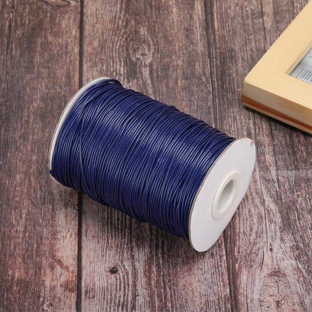 160m Wax Line Environmentally Friendly Hand Woven Rope Necklace Cotton Thrd 1mm(Black )