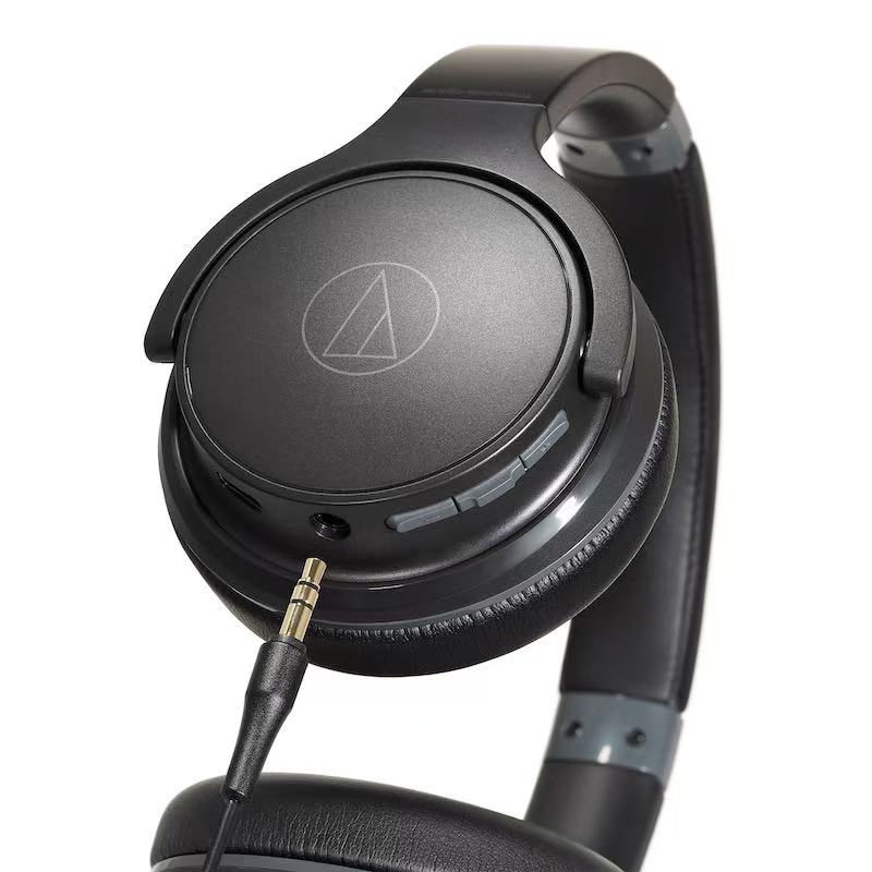 Audio-Technica ATH-S220BT Earphones Head-mounted Noise-reducing Earphones With Built-in Bass, Dual-purpose (Wired and Wireless) Headphones