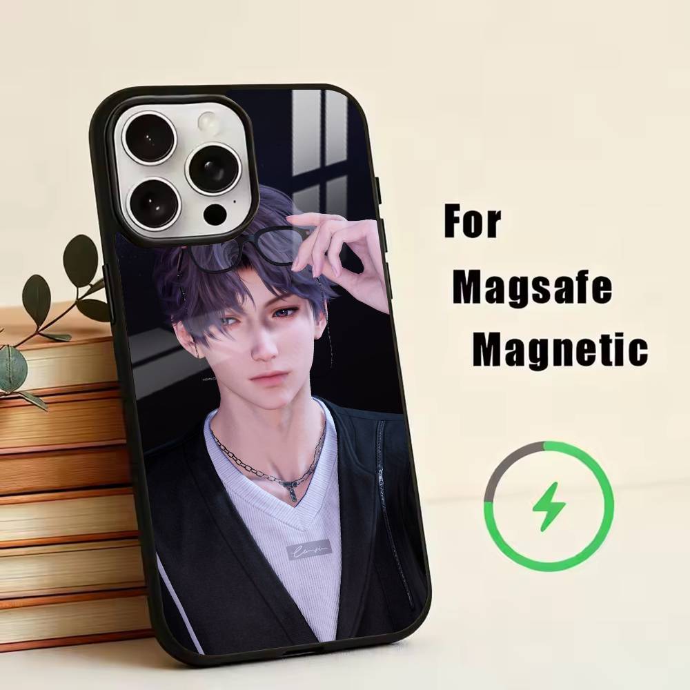 Qiyu Love and Deepspace Phone Case For iPhone17,16,15,14,13,12,11 Plus,Pro Magnetic For Magsafe Wireless Charging