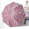 Pink Hearts Pattern Automatic Folding Umbrella Compact 8 Rib Design,Unique Style,Suitable for Everyday Outdoor Use,Perfect Gift for Fri