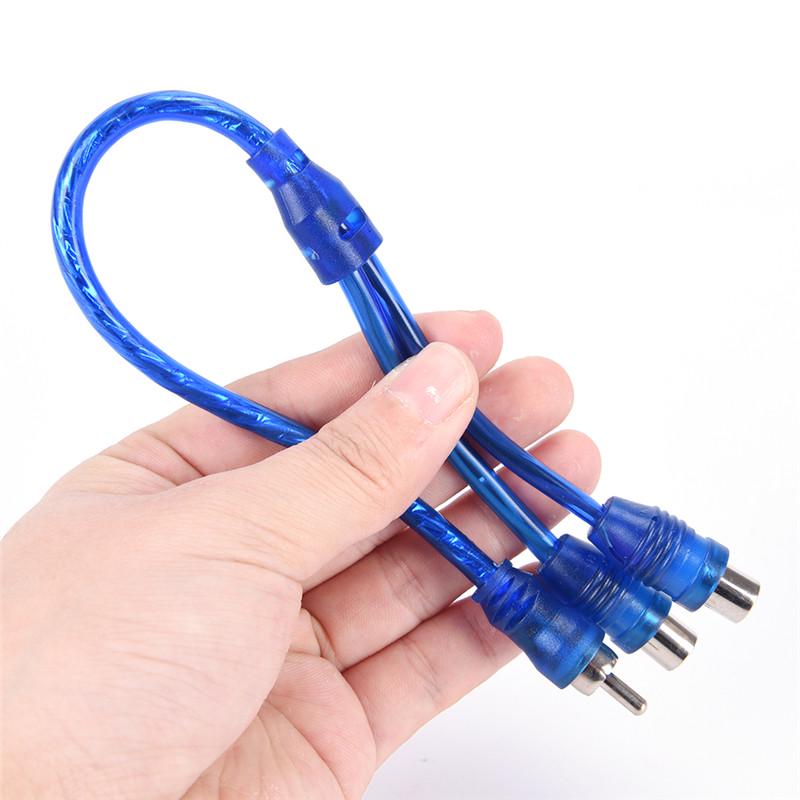Rca Audio Cable "Y" Adapter Splitter 1 Male To 2 Female Audio Line Plug