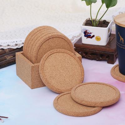 5/10/20PCS Kork Runde Holz Untersetzer Set Kaffee Tasse Matte Trinken Tee Pad Tischsets Wein Tisch Matten Decor  (Kein Kasten)
