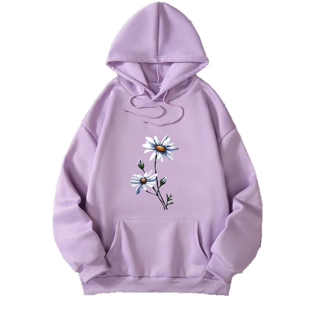 2025 Autumn and Winter New Fashion Women's Sweater Loose and Thin Hooded Top Women's Autumn and Winter Printing