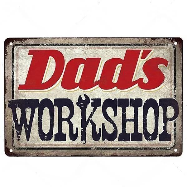 Vintage Dad's Garage Metal Tin Sign Decor Room Decoration Metal Plaque Garage Club Man Cave Bar Sign Poster Home Wall Decor