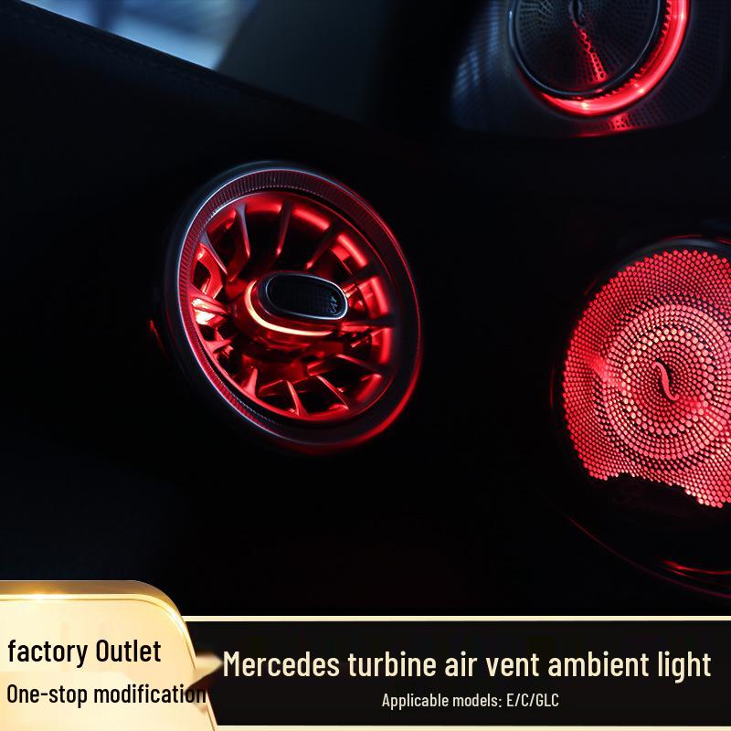 Mercedes-Benz C, S, E-Class & GLC Front/Rear Air Conditioning Outlets with Ambient Lighting.