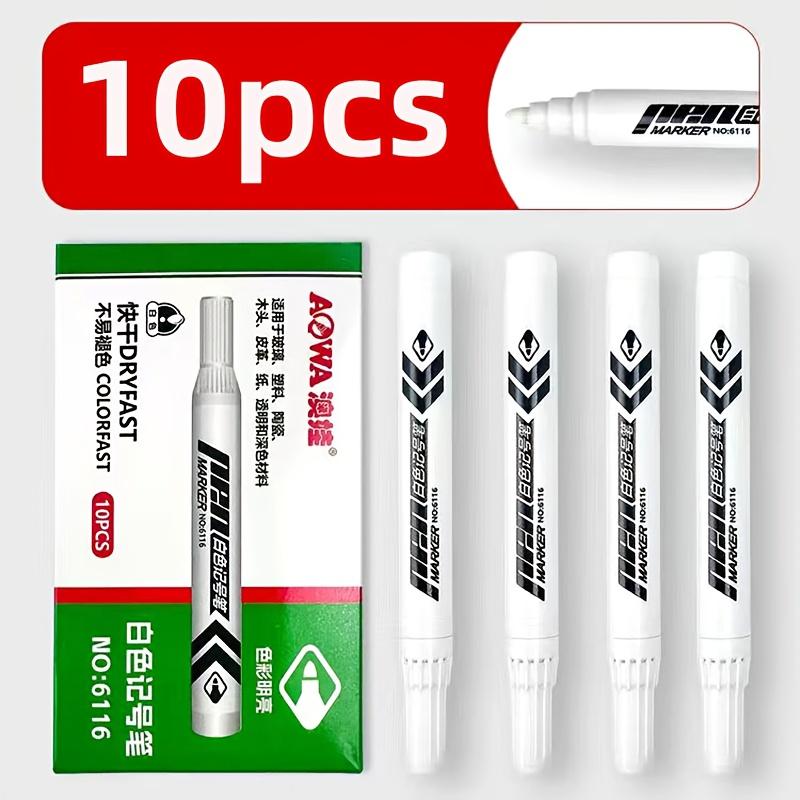 

10/20pcs Waterproof Fine Tip Markers - Quick-Dry, Non-Bleed White Ink, Non-Toxic Art Pens for Artists, Students & Office Use