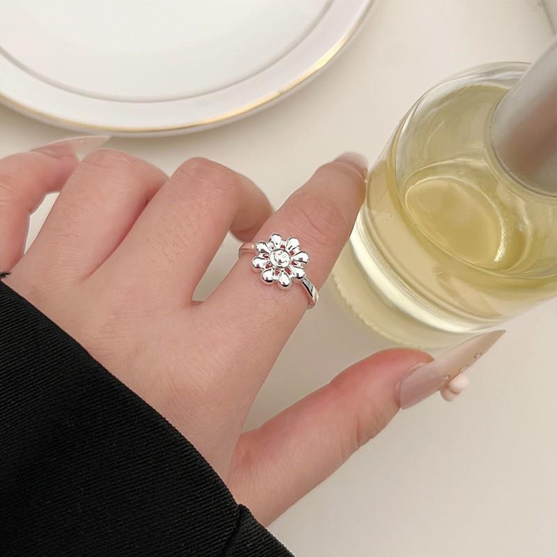 Korean Style Irregular 925 Sterling Silver Women's Versatile Ring, Non-Fading Niche Ins Design