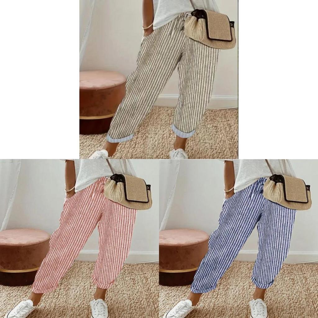 Summer Casual Loose Pants With Drawstring For Women Comfort Fit