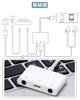 Live Lighting Earphone Adapter for Simultaneous Connection Cable with External Music and for Live Home and Meetings [For Broadcasts] iPhone/iPad,