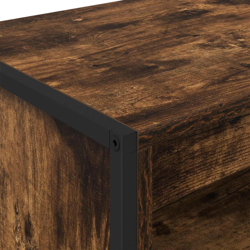 Tall Cabinet Smoke Oak 79 x 36 x 200 cm Particleboard