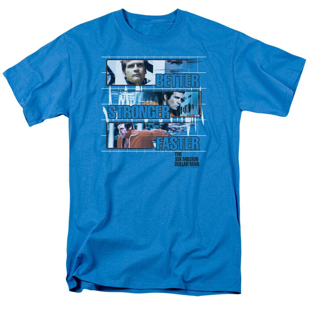 

26 The Six Million Dollar Man Better Stronger Fast T Shirt Mens Licensed Turquoise Unisex T-Shirt XXL