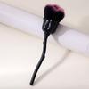 Nail Art Brush Soft Bristles Comfortable Grip Manicure Brush Artificial Fiber Wool Rose Flower Shape Nail Brush Manicure Tool