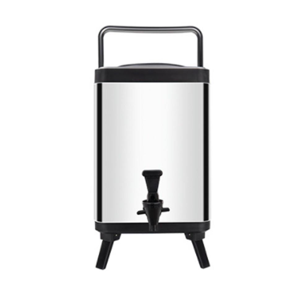 304 Stainless Steel Insulated Square Bucket for Large Capacity Storage of Soy Milk Milk Tea Soup or Porridge 8L No Thermometer 6830₽