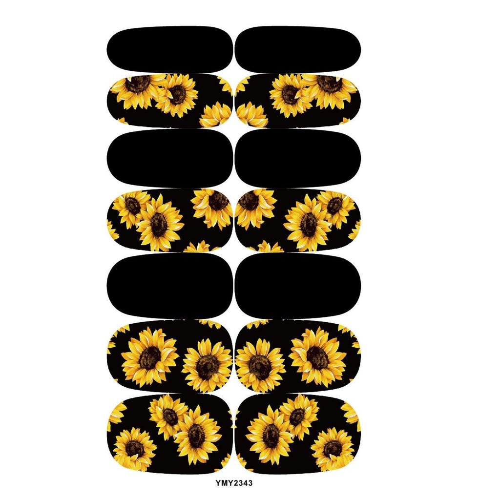 Sunflower Nail Stickers - Trendy Full-Set Decorative Stickers (YMY2340-2)