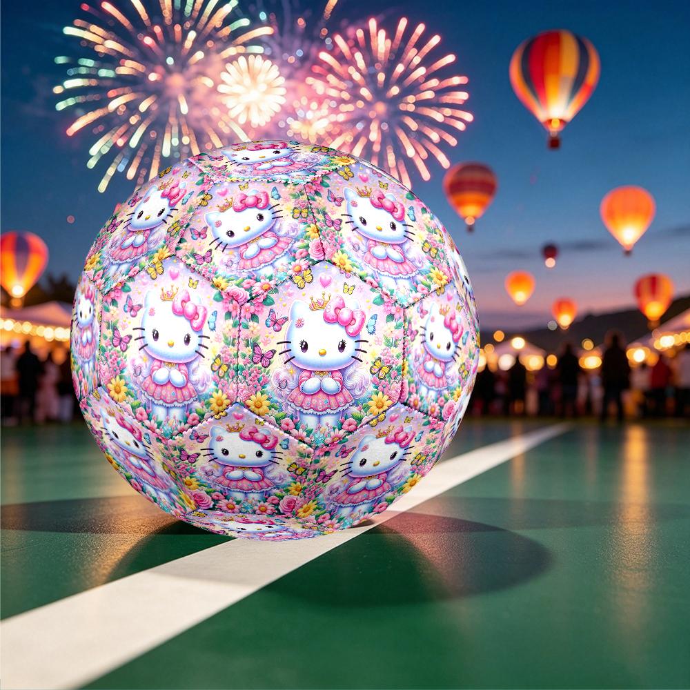 1pc Size 5 Hello Kitty Design Soccer Ball - Anti-slip Football for Outdoor Sports Activities, Durable Ball for Game Play