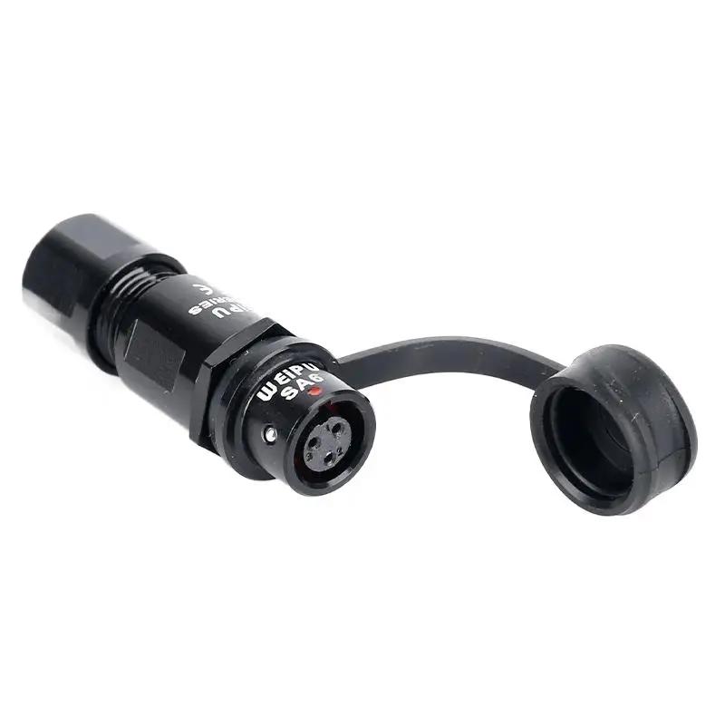 WEIPU SA6 SA610/P+SA611/S Waterproof Automotive Electric In-line Cable Connector  2Pin 3 4 5Pin For Medical Precision Instrument