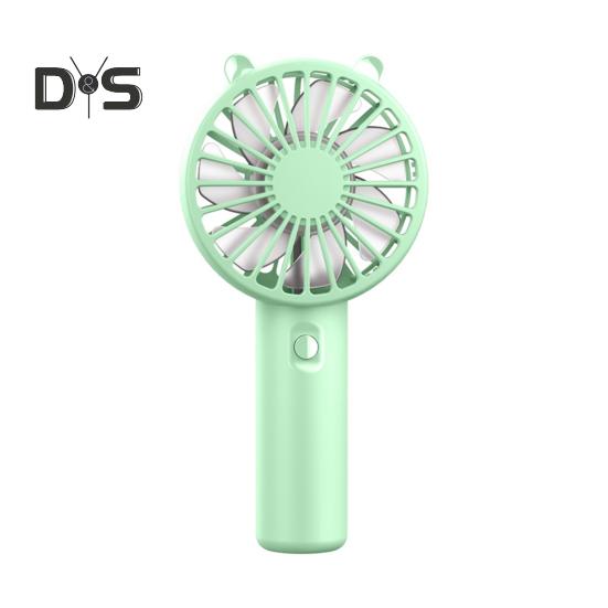 

Портативный небольшой вентилятор с 3 настройками скорости Мощный воздушный поток Низкий уровень шума Карманный вентилятор с перезаряжаемой батареей USB зелёный