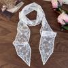 Korean High-Grade White Lace Scarf: Versatile Ribbon Tie for Elegant Style