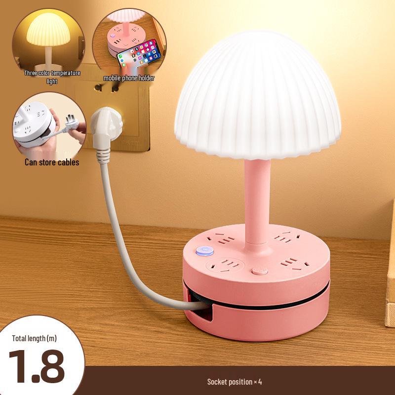 Luxury Glass LED Table Lamp - Eye Protection Night Light for Master Bedroom and Nursery.
