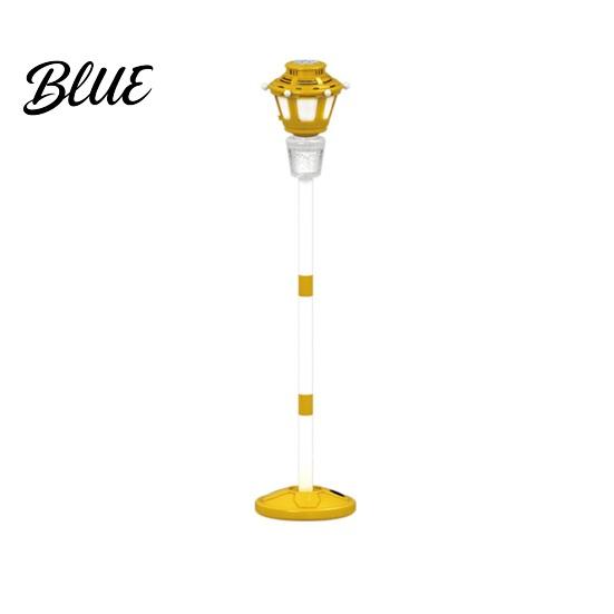 Portable Bubble Wand Street Lamp Machine with Music & LED Lights Automatic Blower for Kids Handheld Adjustable Height 21-47" Detachable Wand