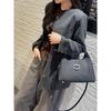 New high-end cowhide leather bucket bag underarm bag handbag crossbody shoulder bag vegetable basket women's bag