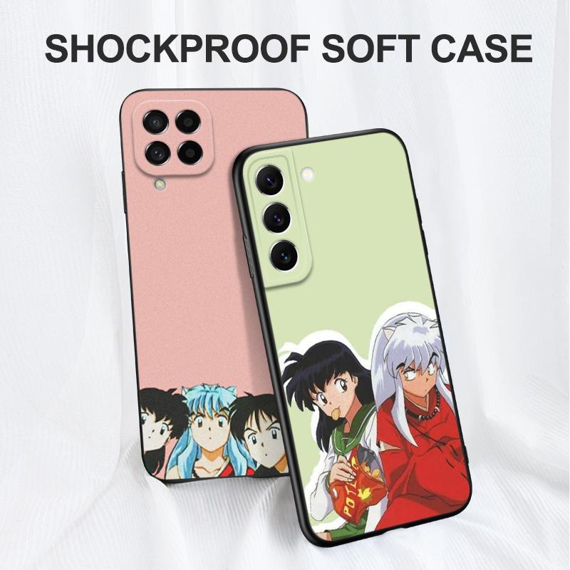 Black Tpu Case For Samsung Galaxy A03 SM-A035 A03 Core A03S A13 A23 LTE A33 A53 A73 4G 5G Yashahime Inuyasha