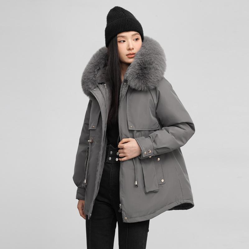 

Хлопковая куртка для женщин, средней длины, съемная парка, хлопковое пальто 3XL