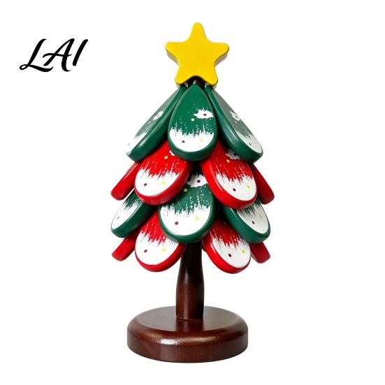 Foldable Pot Holder Christmas Tree Wooden Trivets Durable Pine Wood Potholders with Storage Stand Space Saving Kitchen Decor Heat Resistant
