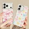 Colorful Bowknots Print Case For iPhone 17 18 Pro Max Plating Lens Clear Soft Cover For iPhone 16 15 14 13 Pro Max 17E