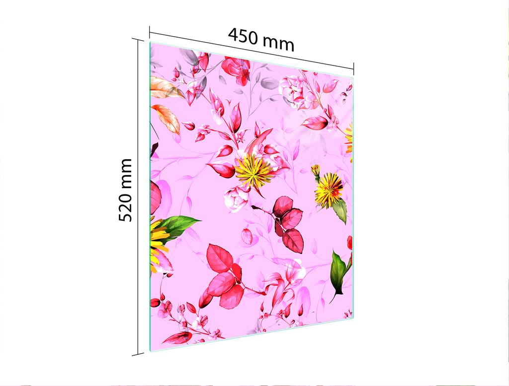 GLASS CUTTING BOARD 45x52 Flower