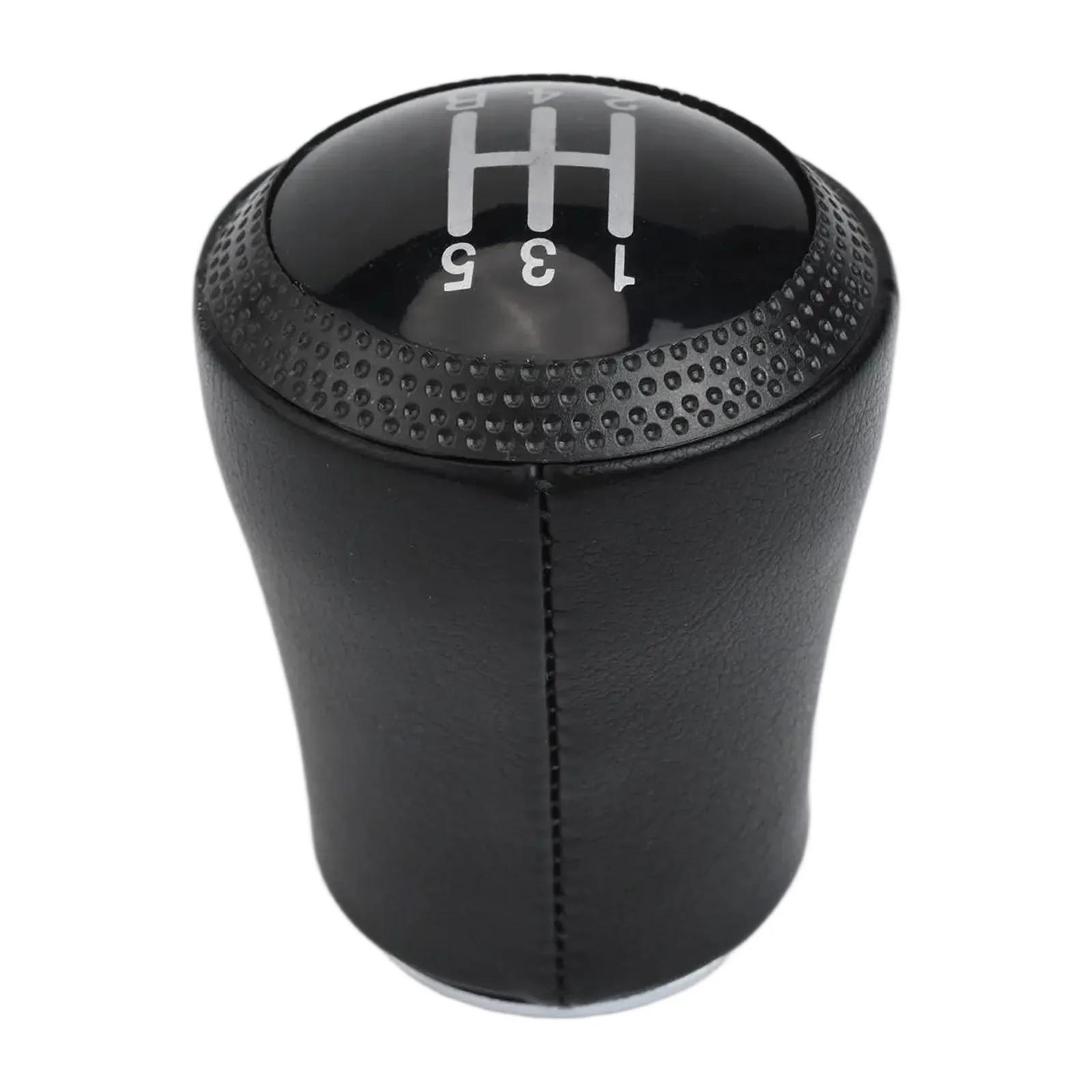 

For A4 B5 C5 1998 1999 2000 2001 5/6 SPEED BLACK PU LEATHER SHIFT KNOB Manual Transmission Car Accessories Interiors