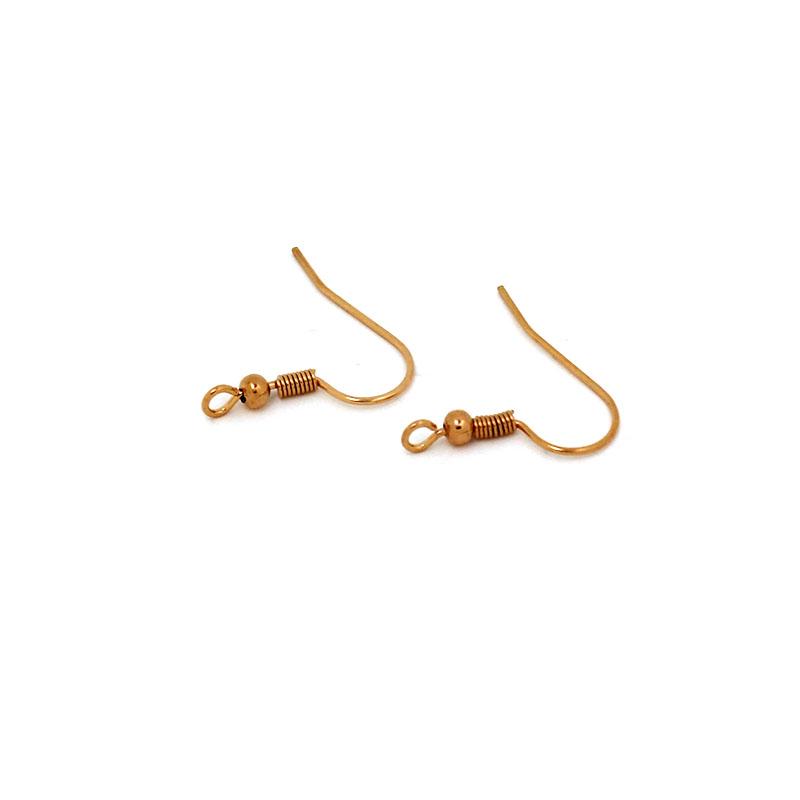 50Pcs Surgical Stainless Steel Hypoallergenic Earring Hooks Fish Ear Wire Gold Color for DIY Jewelry Making Finding Accessories