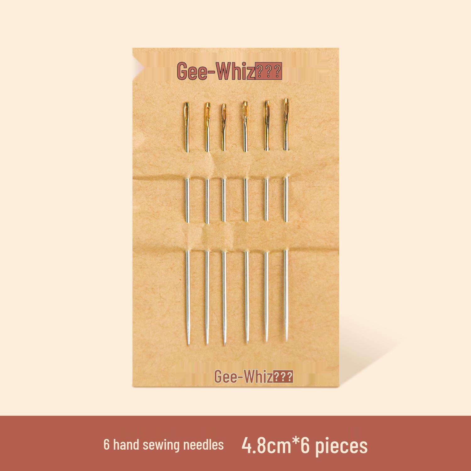 Sandalwood Brass Needle Kit: Thread-Free Gold Eye Sewing Needles for Hand and Tailor Sewing