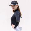 A Wave Women'S High-Neck Cooling Innerwear Golf Park Golf Cool T-Shirt Black