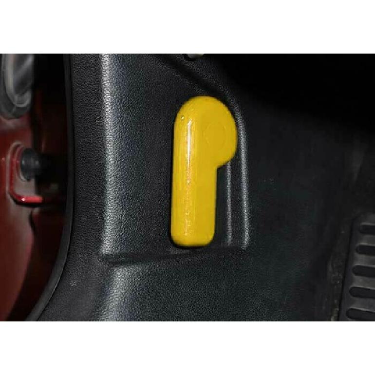 Car hood Engine Cover Handles Strip Trim For Ford Mustang 2015-23 Bright Yellow