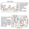 Beautiful Flower Wall Stickers Home Decoration DIY PVC Glass Electrostatic Stickers Home Bathroom Window