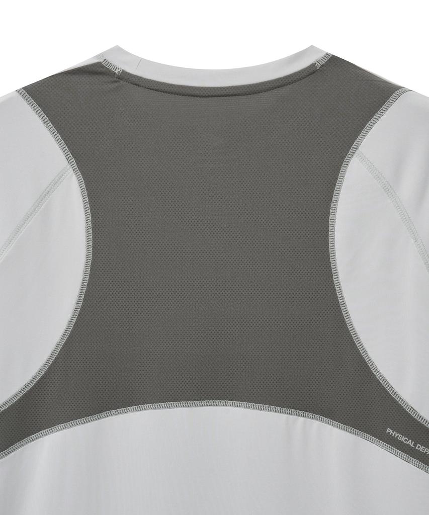 PHYPS MOTORCYCLE H-Tech Quick Dry Paneled Short Sleeve Light Gray
