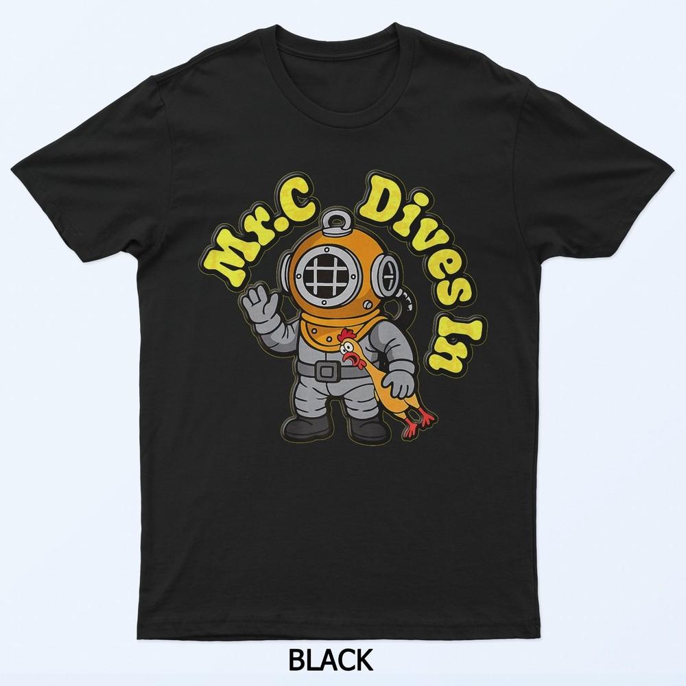 

Мистер. C ныряет в футболке «Резиновая курица» 2XL