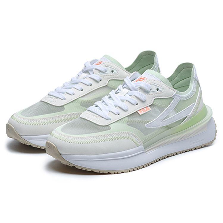 Fila Renno Mesh Fabric Synthetic Leather Sport Versatile Low-Top Casual Shoes Women Sneakers Snow-White F12W226122FSW