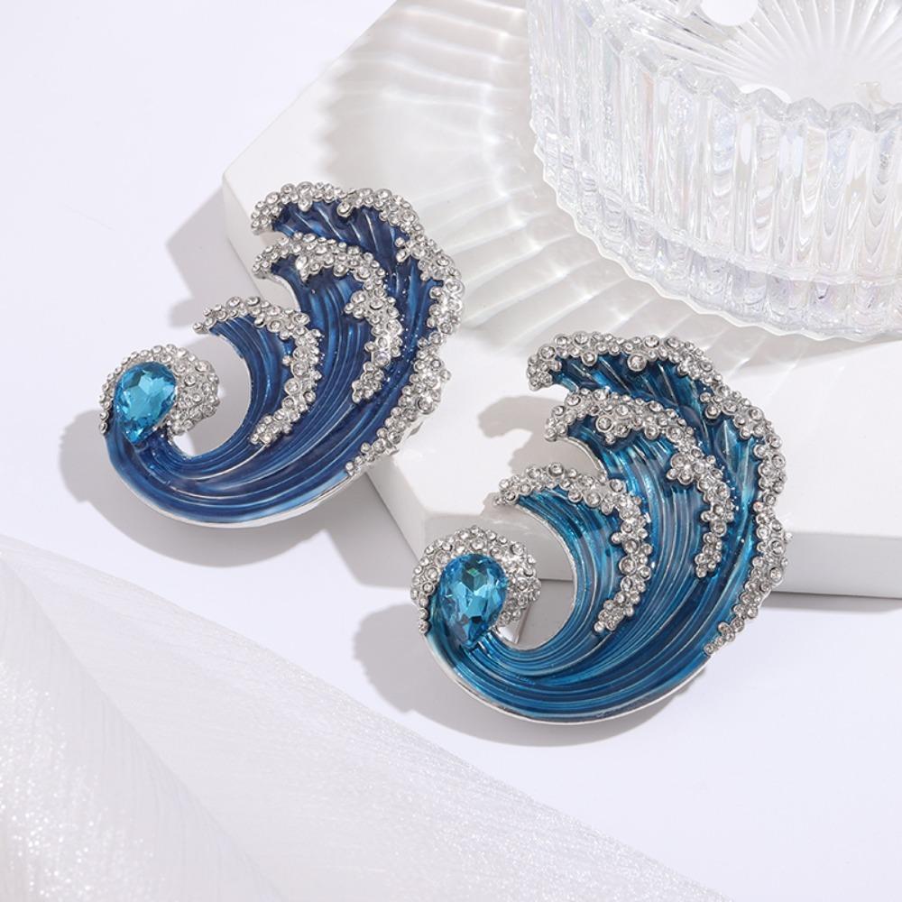 

Sea Wave Blue Ocean Wave Brooch Party Accessories Blue Wave Pins Women Brooch Pins For Women