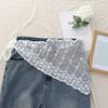 Lace Trim Triangle Short Skirt Soft Lace Butt Curtain Skirt New Waist Scarf  For Women
