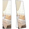 SONGMICS Full Length Mirror, 160 x 50 cm, Rectangle Full Body Mirror with Stand, Aluminium Alloy Frame Floor Mirror, Tempered Glass, for Bedroom