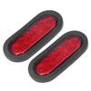 2pcs LED Marker Tail Light Waterproof Oval Red 12V Rear Turn Signal Stop Lamp for Truck Boat