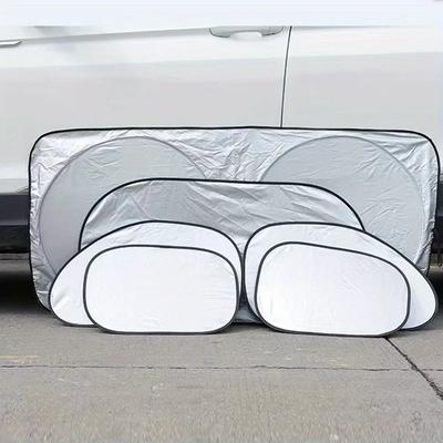 6 Stück/Set Auto Sonnenblende Windschutzscheibenabdeckungen Anti Schnee Eis Fenster UV-Schutz Schild Reflektierender Sonnenschutz Vorne Hinten Rückseite Seite