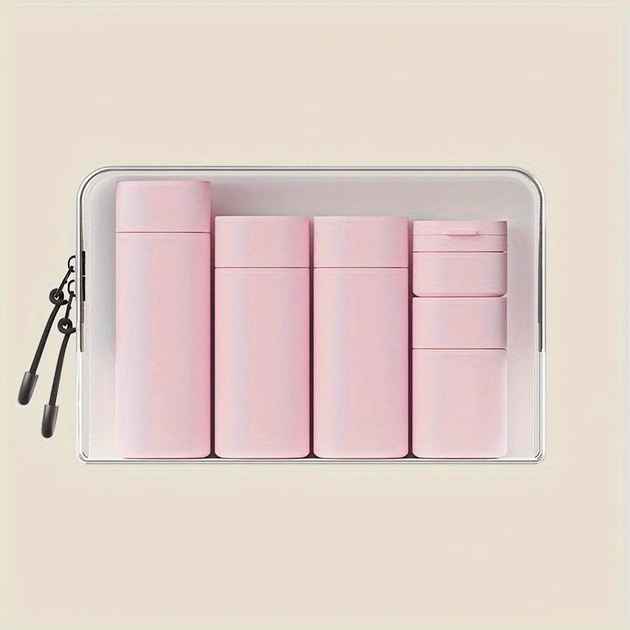 TPU PE Leeres Reiseflaschen-Set, Nachfüllbare Kosmetikbehälter für Shampoo Duschgel Lotion Creme, Tragbares Hautpflege-Set