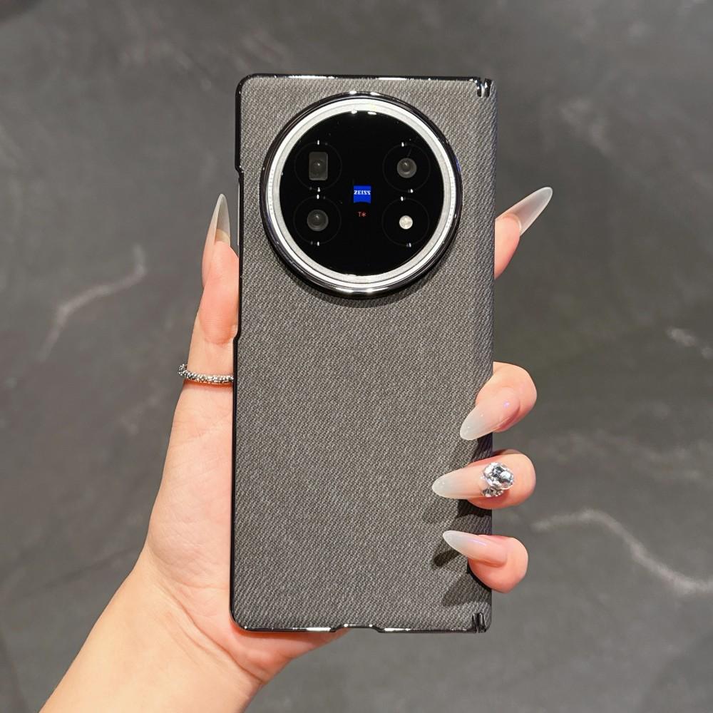 For VIVO X Fold 5 Case Luxury PU Leather Skin Magnetic Wireless Charging Protect Back Cover Case For VIVO X Fold 5 3 Pro Shell